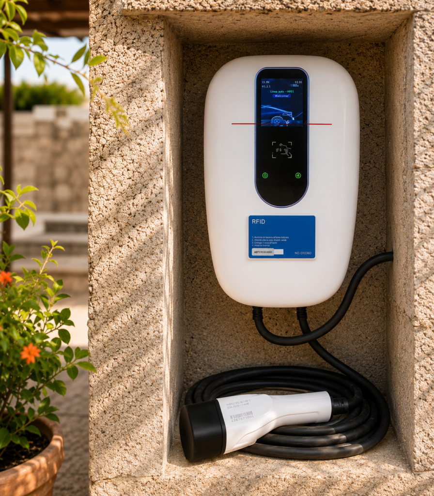 Ricarica auto elettrica - Pajara alle Macchie - Pajara alle Macchie – Torre Vado, Salento Colonnina di ricarica per auto elettriche disponibile presso Pajara alle Macchie